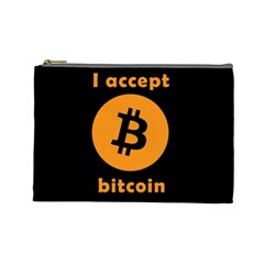 I accept bitcoin Cosmetic Bag (Large) 