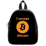 I accept bitcoin School Bag (Small) Front