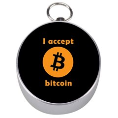 I accept bitcoin Silver Compasses