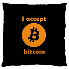 I accept bitcoin Standard Flano Cushion Case (Two Sides)