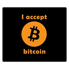 I Accept Bitcoin Double Sided Flano Blanket (small)  by Valentinaart