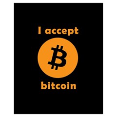 I Accept Bitcoin Drawstring Bag (small) by Valentinaart