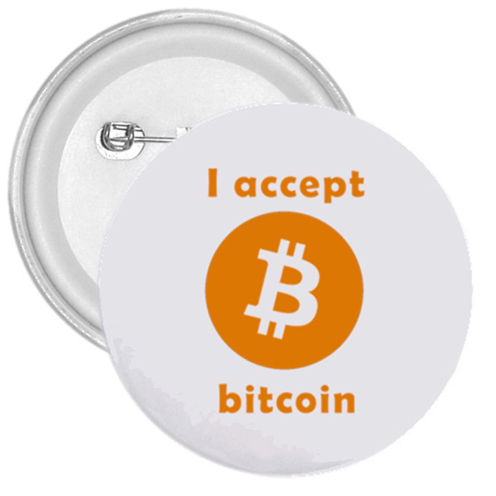 I accept bitcoin 3  Buttons