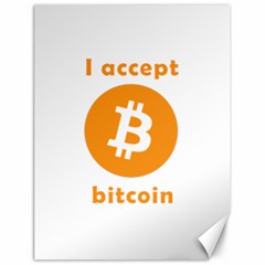 I Accept Bitcoin Canvas 18  X 24   by Valentinaart