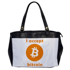 I Accept Bitcoin Office Handbags by Valentinaart