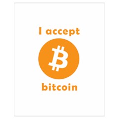 I Accept Bitcoin Drawstring Bag (small) by Valentinaart