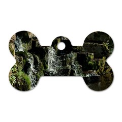 Water Waterfall Nature Splash Flow Dog Tag Bone (two Sides)