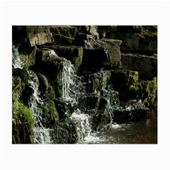 Water Waterfall Nature Splash Flow Small Glasses Cloth (2-side) by BangZart