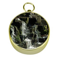 Water Waterfall Nature Splash Flow Gold Compasses