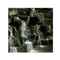 Water Waterfall Nature Splash Flow Small Satin Scarf (square)