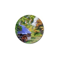 Landscape Blue Shed Scenery Wood Golf Ball Marker (10 Pack) by BangZart