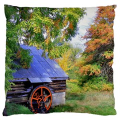 Landscape Blue Shed Scenery Wood Standard Flano Cushion Case (one Side)