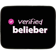 Verified Belieber Fleece Blanket (mini) by Valentinaart