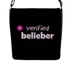 Verified Belieber Flap Messenger Bag (l)  by Valentinaart