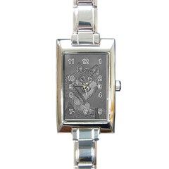 Wolf Forest Animals Rectangle Italian Charm Watch