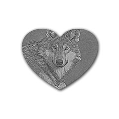 Wolf Forest Animals Heart Coaster (4 pack) 
