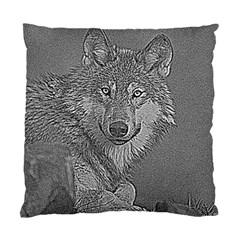 Wolf Forest Animals Standard Cushion Case (One Side)