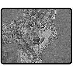 Wolf Forest Animals Fleece Blanket (Medium) 