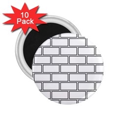 Wall Pattern Rectangle Brick 2 25  Magnets (10 Pack)  by BangZart