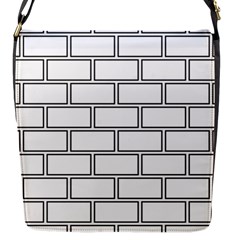 Wall Pattern Rectangle Brick Flap Messenger Bag (s) by BangZart