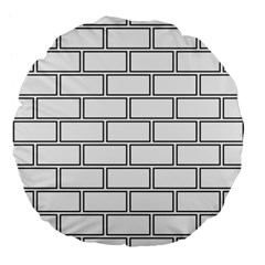 Wall Pattern Rectangle Brick Large 18  Premium Flano Round Cushions