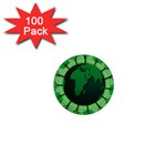 Earth Forest Forestry Lush Green 1  Mini Buttons (100 pack)  Front