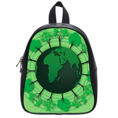 Earth Forest Forestry Lush Green School Bag (small) by BangZart