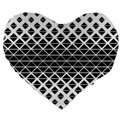 Triangle Pattern Background Large 19  Premium Flano Heart Shape Cushions