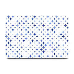 Star Curved Background Blue Plate Mats by BangZart