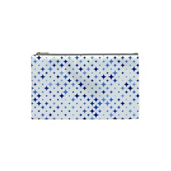 Star Curved Background Blue Cosmetic Bag (small) 