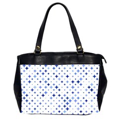 Star Curved Background Blue Office Handbags (2 Sides) 