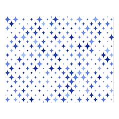 Star Curved Background Blue Double Sided Flano Blanket (large) 