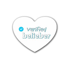 Verified Belieber Heart Coaster (4 Pack)  by Valentinaart