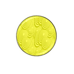 Yellow Oval Ellipse Egg Elliptical Hat Clip Ball Marker (4 Pack) by BangZart