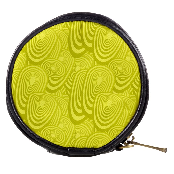 Yellow Oval Ellipse Egg Elliptical Mini Makeup Bags