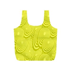 Yellow Oval Ellipse Egg Elliptical Full Print Recycle Bags (s) 