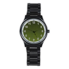Pattern Halftone Background Dot Stainless Steel Round Watch by BangZart