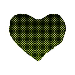 Pattern Halftone Background Dot Standard 16  Premium Flano Heart Shape Cushions