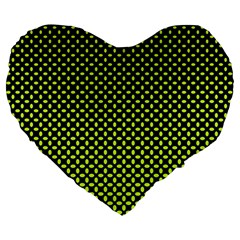 Pattern Halftone Background Dot Large 19  Premium Flano Heart Shape Cushions by BangZart