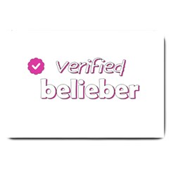 Verified Belieber Large Doormat  by Valentinaart