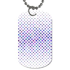 Star Curved Background Geometric Dog Tag (one Side)