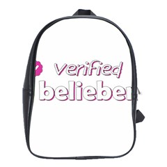 Verified Belieber School Bag (xl) by Valentinaart