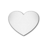 Pattern Background Monochrome Rubber Coaster (Heart)  Front