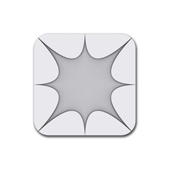 Star Grid Curved Curved Star Woven Rubber Coaster (square)  by BangZart