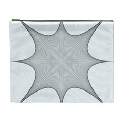 Star Grid Curved Curved Star Woven Cosmetic Bag (xl)