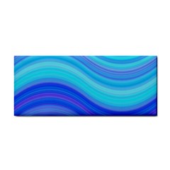Blue Background Water Design Wave Cosmetic Storage Cases by BangZart