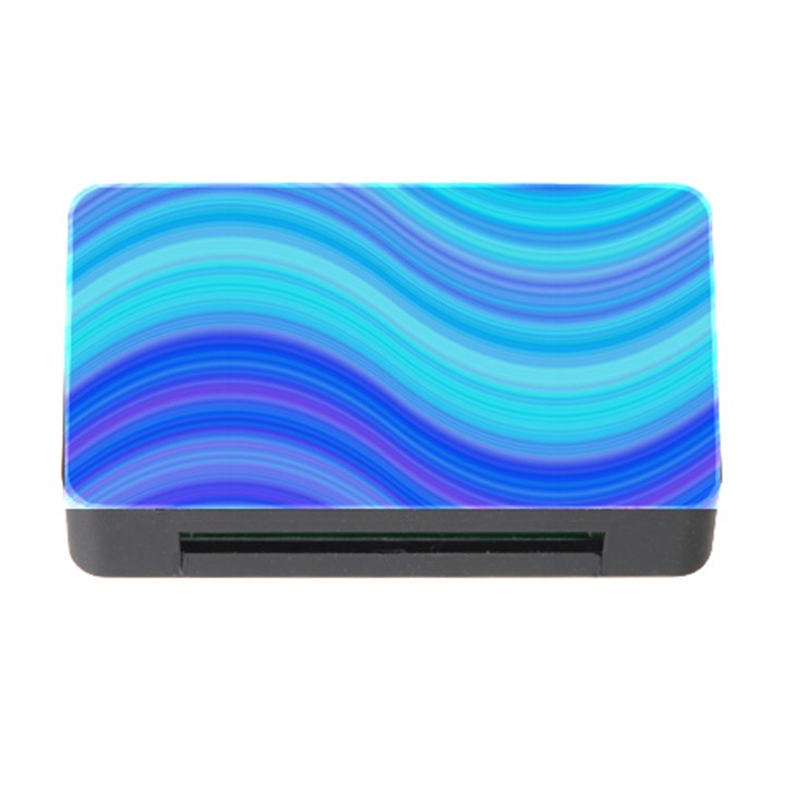 Blue Background Water Design Wave Memory Card Reader with CF