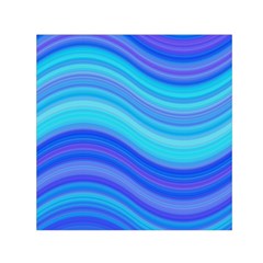 Blue Background Water Design Wave Small Satin Scarf (square)