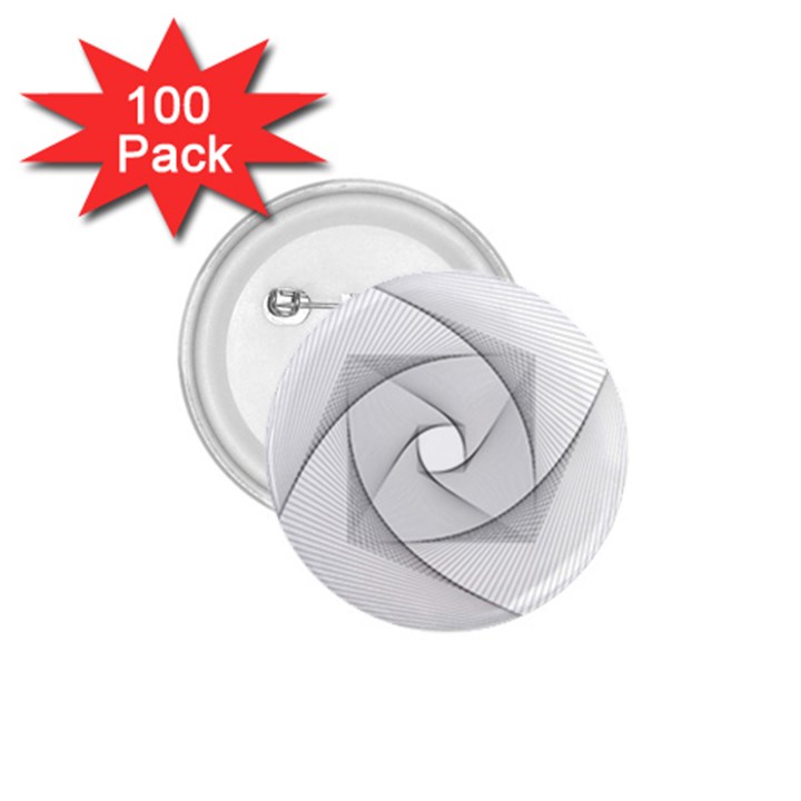 Rotation Rotated Spiral Swirl 1.75  Buttons (100 pack) 