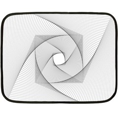 Rotation Rotated Spiral Swirl Fleece Blanket (mini) by BangZart